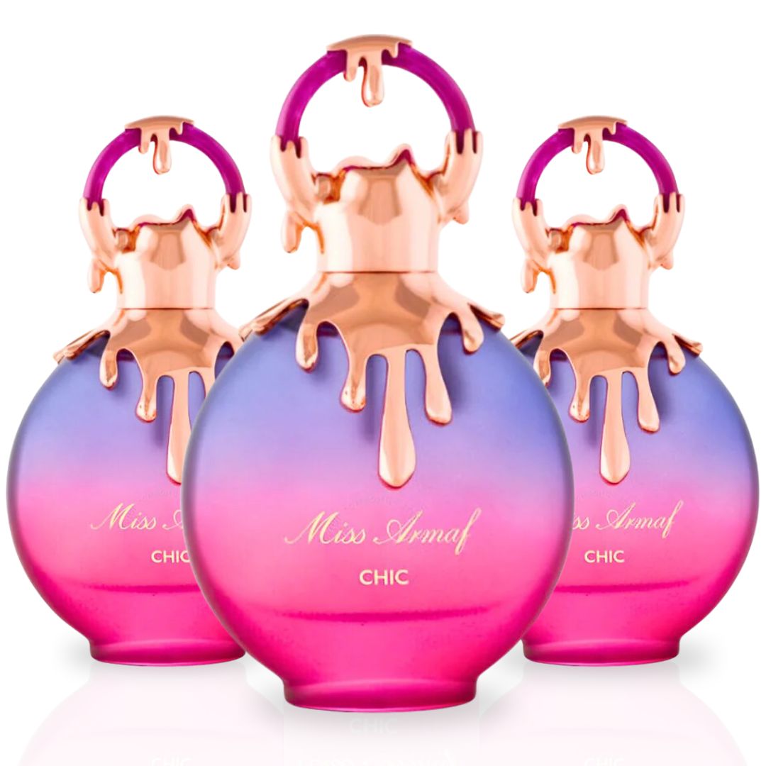 Miss Armaf Chic EDP Spray 100ML (3.4 OZ) By Armaf | Experience The Elegance & Charm Of This Refreshing Scent. (PACK OF 3)