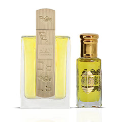 Angham Eau De Parfum Spray 100ML (3.4 OZ) by Lattafa & Now Girl Perfume Oil 12ML (0.40 OZ) by Intense Oud | A Dance of Bold and Soft—From Fiery Florals to Creamy Chic. (Bundle)