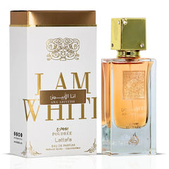 Ana Abiyedh Poudree Eau de Parfum Spray 60ml (2.4 oz) by Lattafa | A Whisper of Powdered Petals & Vanilla Silk