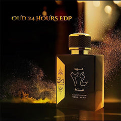 Oud 24 Hours EDP Unisex - 100mL (3.4oz) by Ard Al Zaafaran (WITH VELVET POUCH)