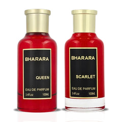 Bharara Queen & Bharara Scarlet EDP Sprays 100ML (3.4 OZ) By BHARARA | A Vibrant, Floral & Woody Bundle With Citrus Freshness. (BUNDLE)