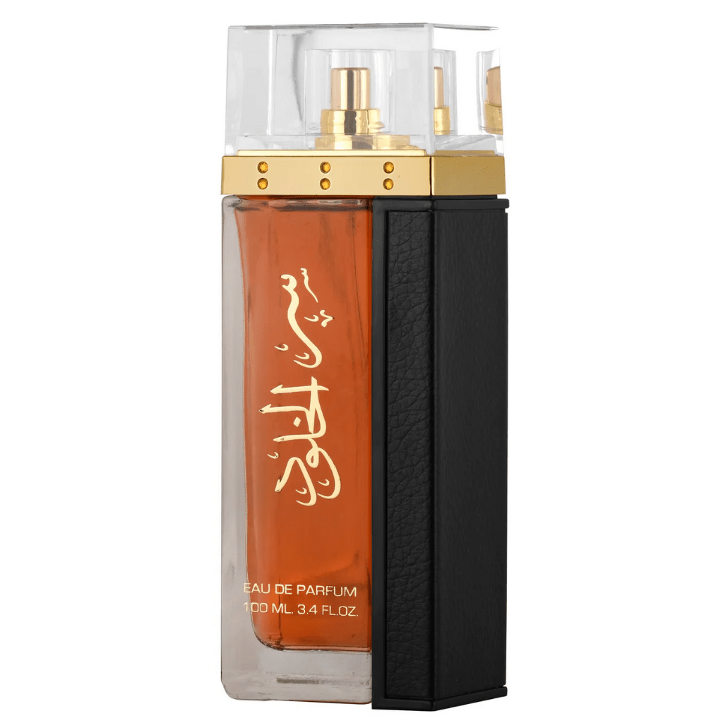 Ser Al Khulood Gold Eau De Parfum Spray 100ML (3.4 OZ) by Lattafa (Velvet Pouch)