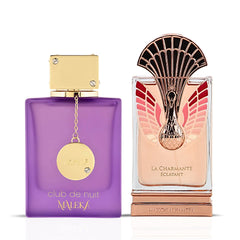 Club De Nuit Maleka by Armaf & La Charmante Eclatant by Maison Alhambra Eau De Parfum Sprays 100ML (3.4 OZ) | A Duet of Feminine Radiance (Bundle)