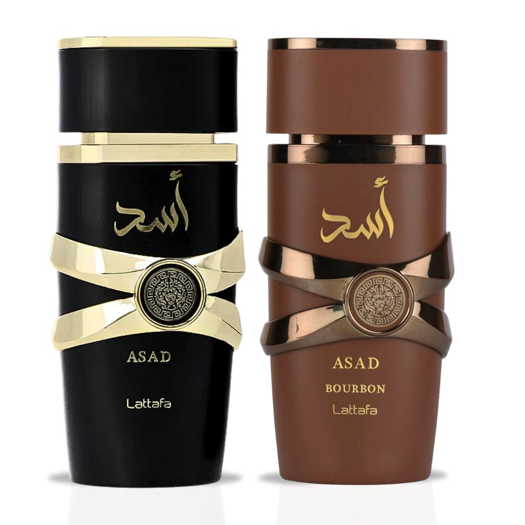 Asad & Asad Bourbon EDP Sprays 100ML (3.4 OZ) By Lattafa | Long Lasting, Spicy, Sweet & Indulgent. (APEX BUNDLE)