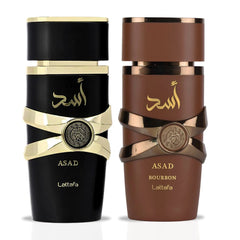 Asad & Asad Bourbon EDP Sprays 100ML (3.4 OZ) By Lattafa | Long Lasting, Spicy, Sweet & Indulgent. (APEX BUNDLE)