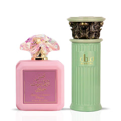 Pink Blush & Manaal Eau de Parfum Sprays 100ml (3.4 oz) by Ard Al Zaafaran | Your Passport to a Dessert-Lover’s Paradise (Bundle)