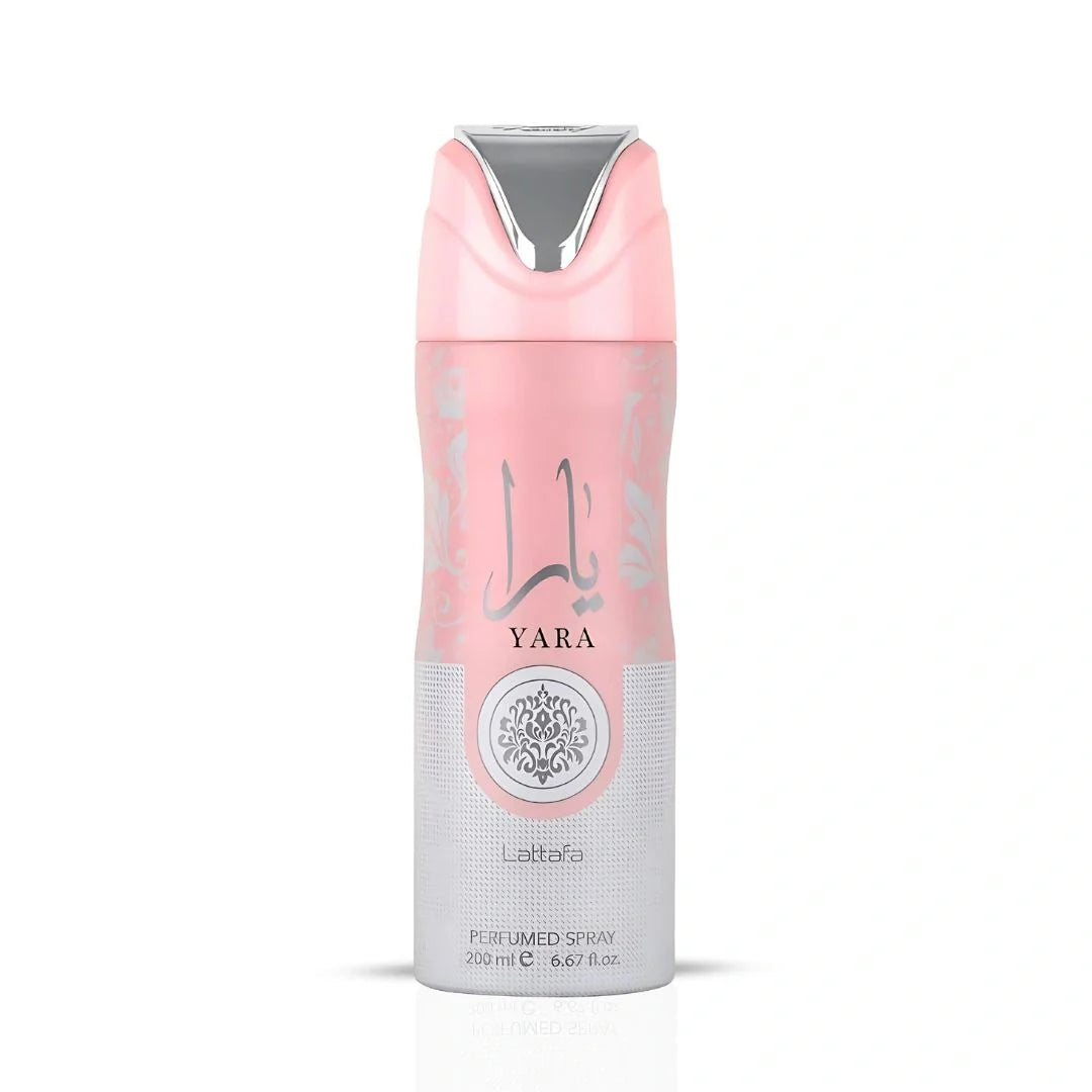 Yara Perfumed Body Spray 200ml (6.7 oz) for Women by Lattafa | Stay Fresh With a Soft Blend of Orchid, Tropical Fruits & Creamy Vanilla