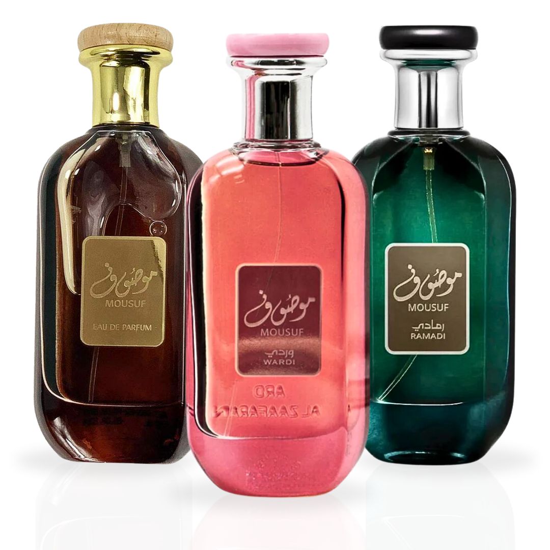 Mousuf, Mousuf Wardi, Mousuf Ramadi - EDP Sprays 100ML (3.4 OZ) By Ard Al Zaafaran | A Harmonious Blend Of Captivating & Elegantly Timeless Scent. (MAJESTIC COLLECTION)