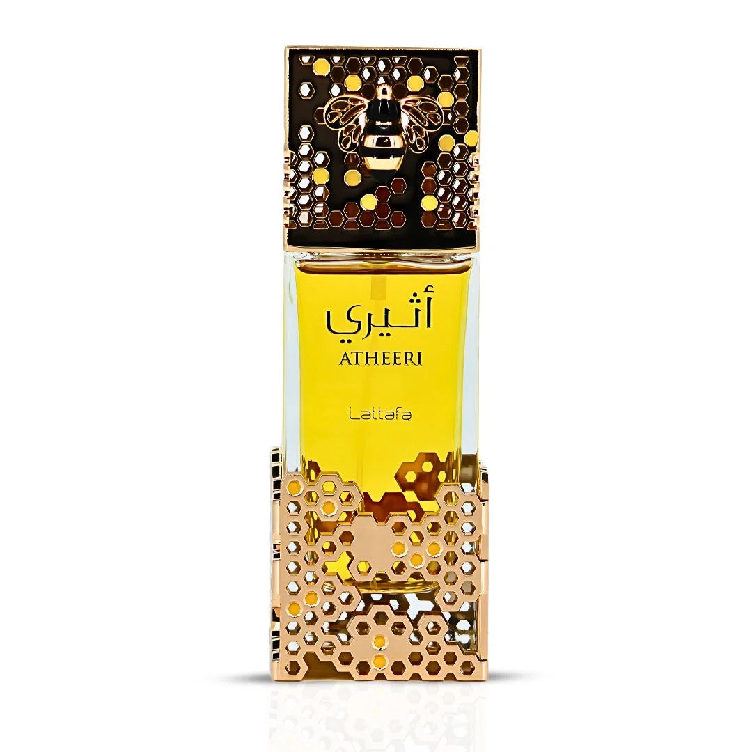 Atheeri Eau De Parfum Spray 100ML (3.4 OZ) by Lattafa (Velvet Pouch)