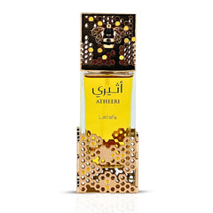 Atheeri Eau De Parfum Spray 100ML (3.4 OZ) by Lattafa (Velvet Pouch)