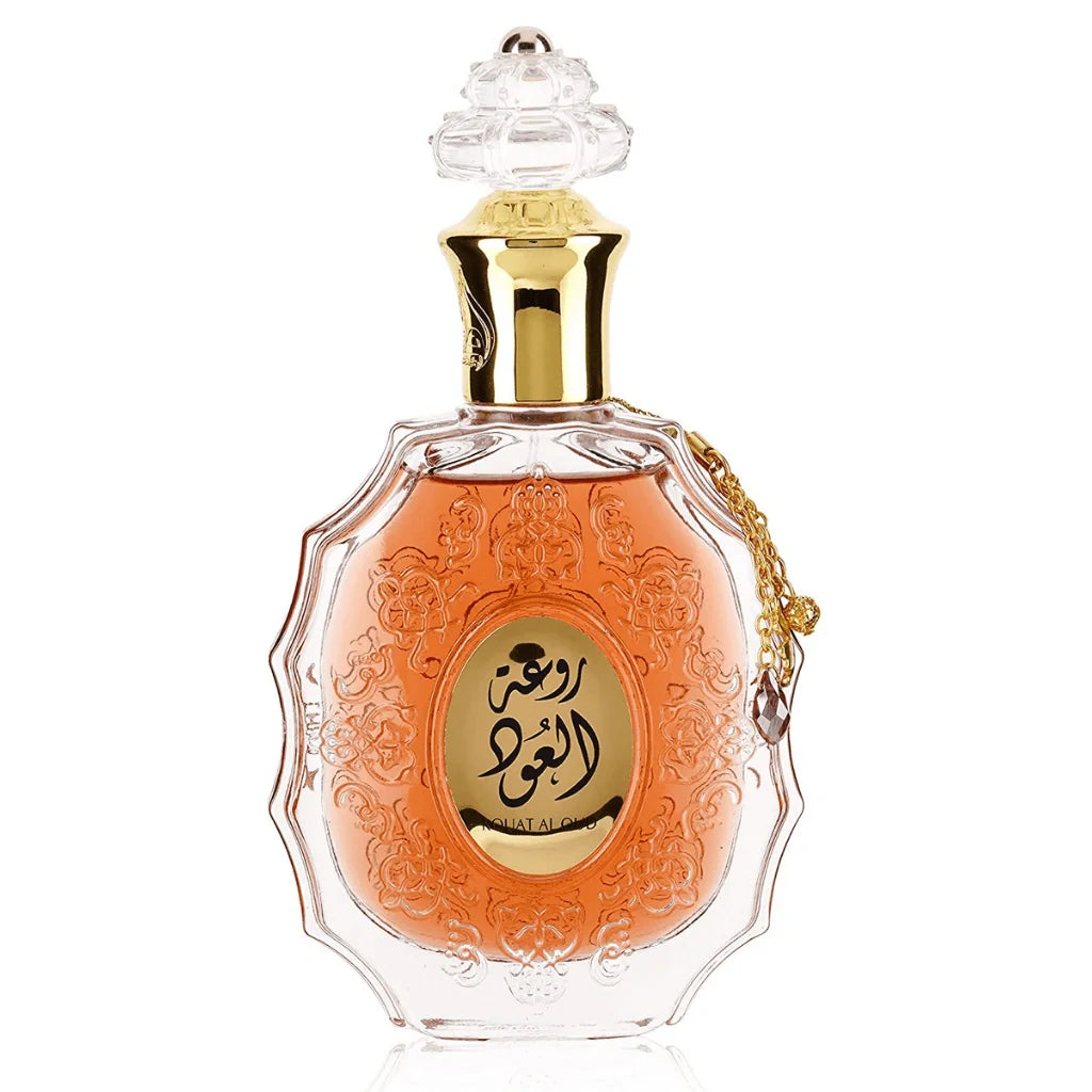 Rouat Al Oud Eau De Parfum Spray 100ML (3.4 OZ) by Lattafa (Velvet Pouch)