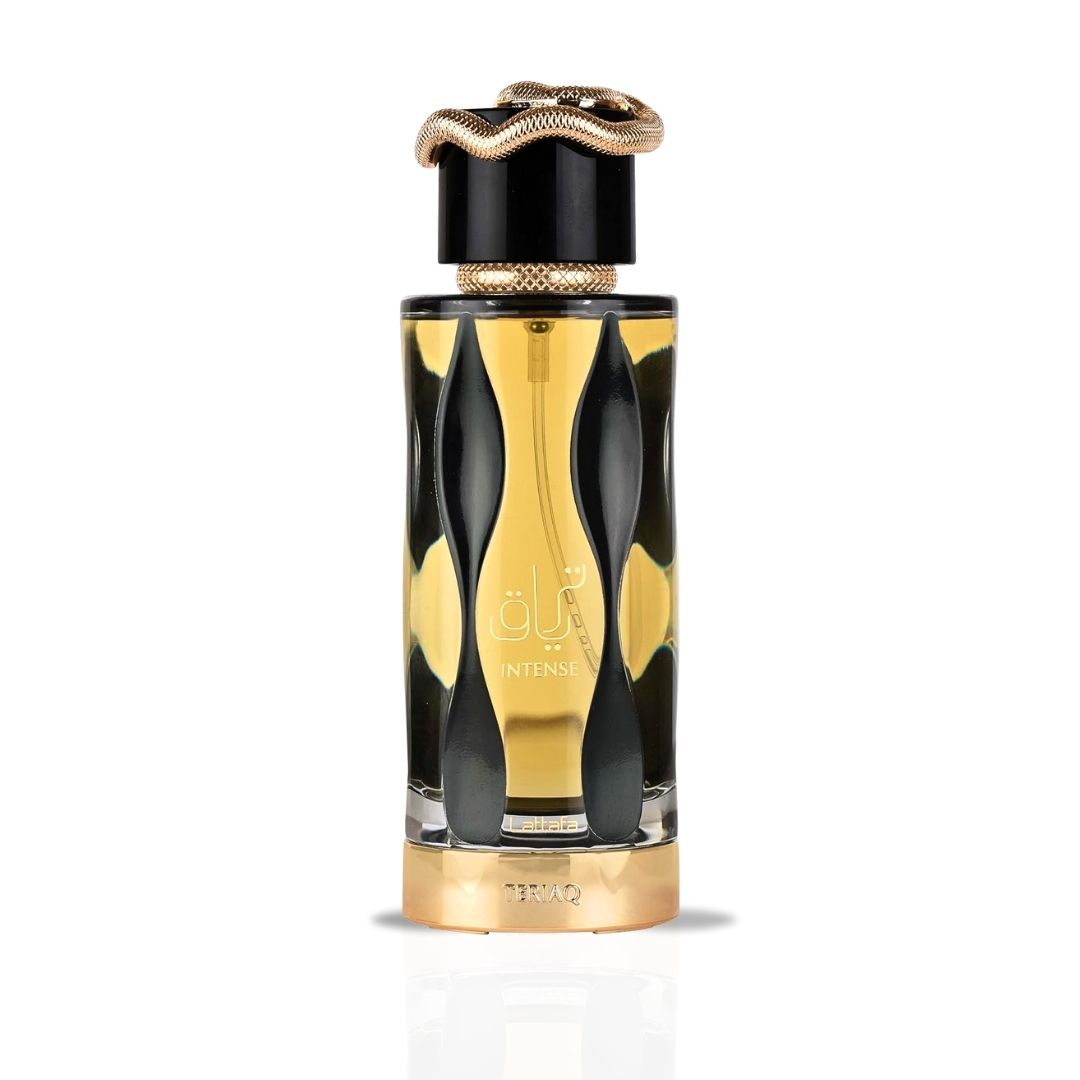 Teriaq Intense Eau De Parfum Spray 100ML (3.4 OZ) By Lattafa. (VELVET POUCH)