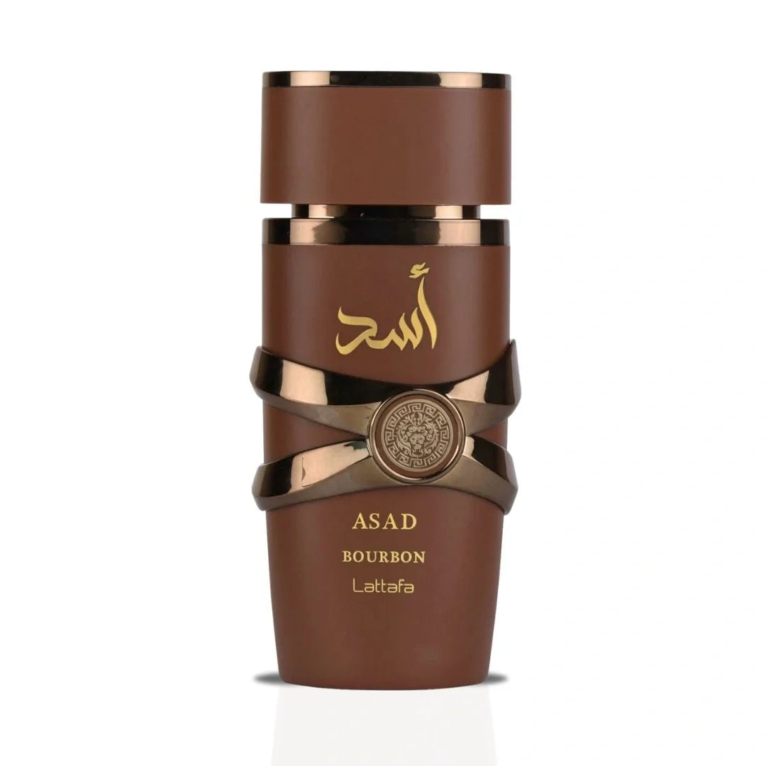 Asad Bourbon Eau De Parfum Spray 100ML (3.4 OZ) by Lattafa (Velvet Pouch)