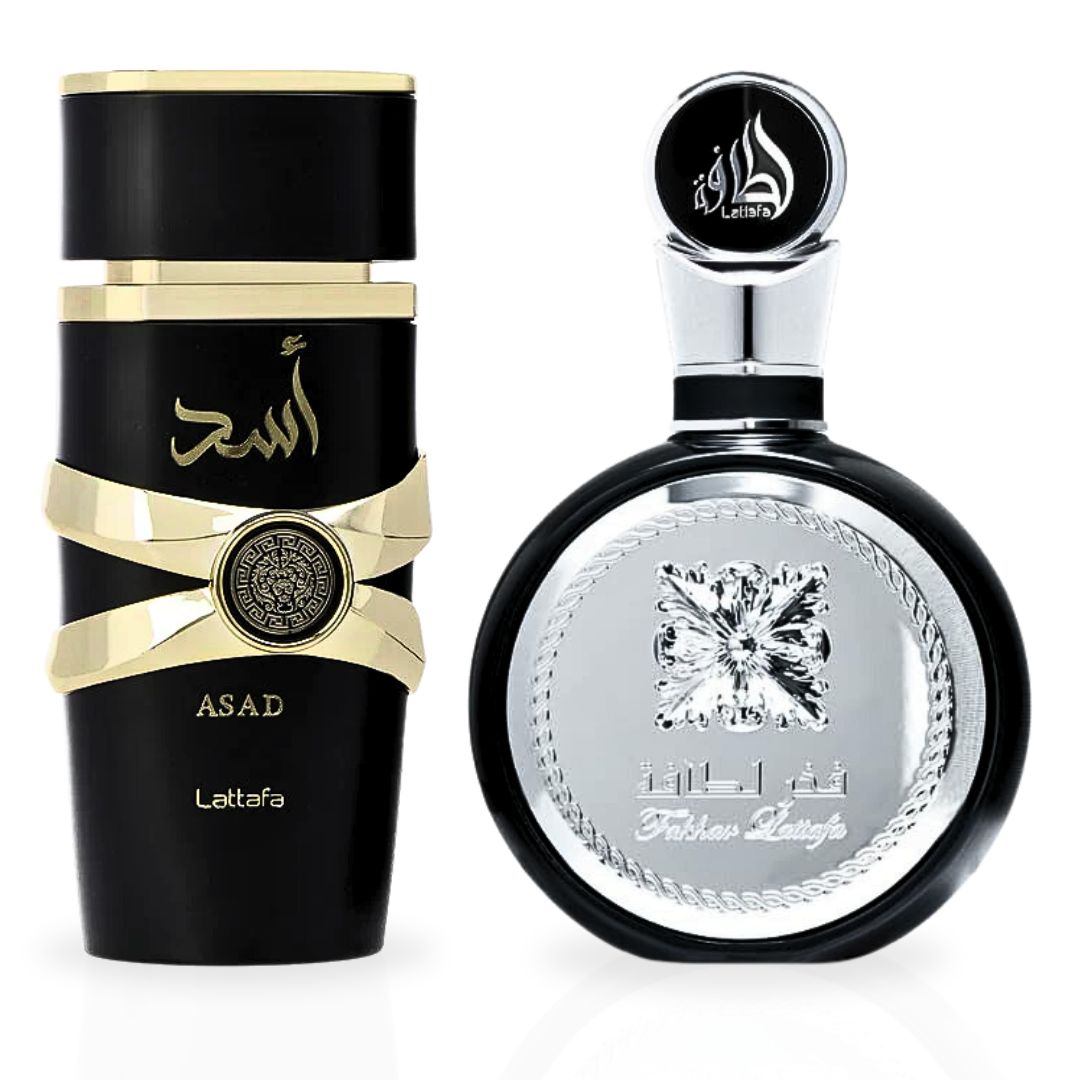Asad & Fakhar For Men EDP Spray 100ML (3.4 OZ) By Lattafa | A Bold Duo Of Masculine Scents. (ALPHA BUNDLE)