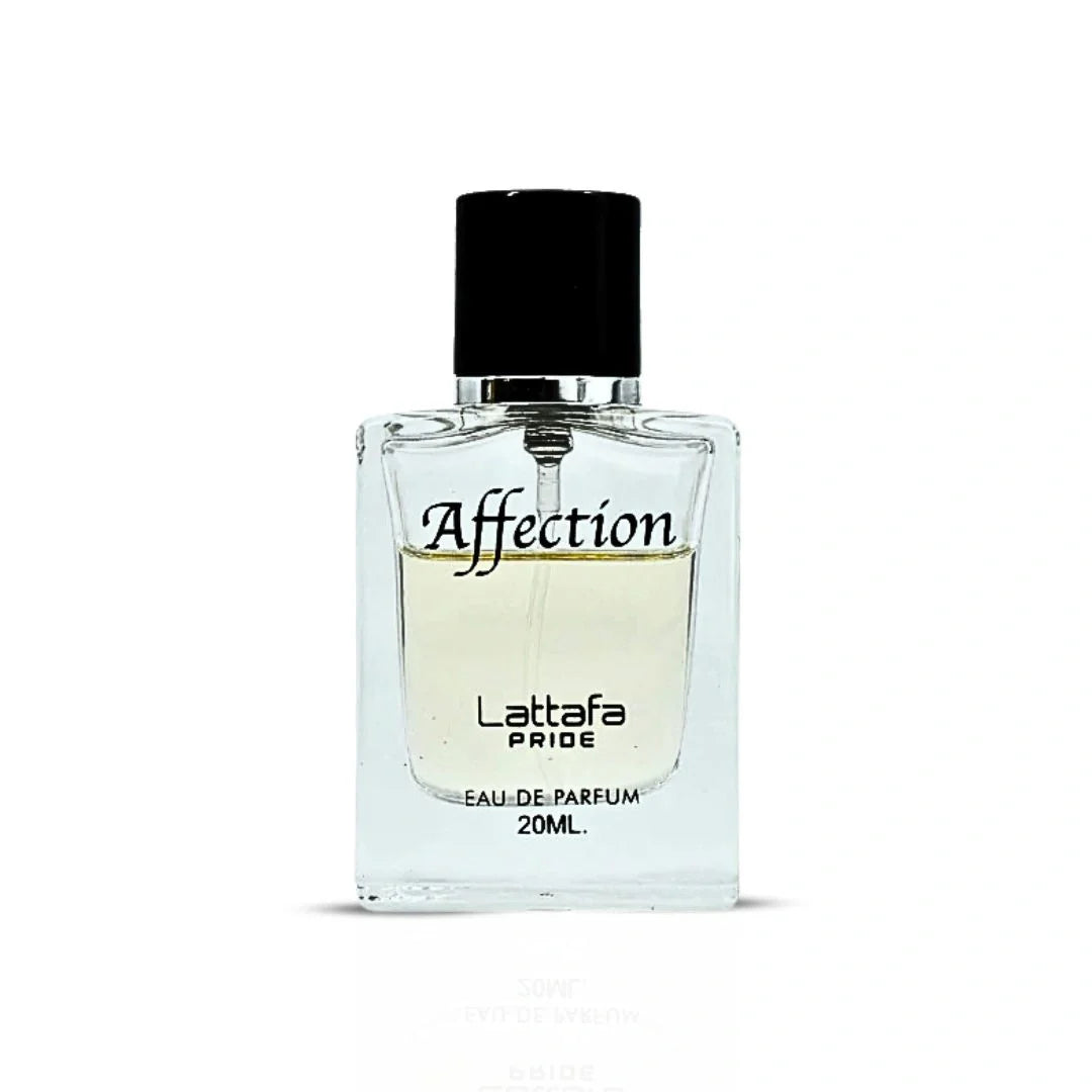 Affection Eau de Parfum Spray 20ml (0.6 oz) by Lattafa Pride (Velvet Pouch)
