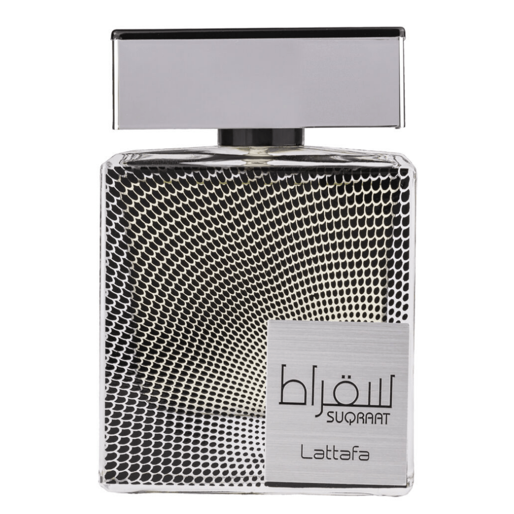 Suqraat Eau De Parfum Spray 100ML (3.4 OZ) By Lattafa (VELVET POUCH)