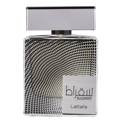 Suqraat Eau De Parfum Spray 100ML (3.4 OZ) By Lattafa (VELVET POUCH)