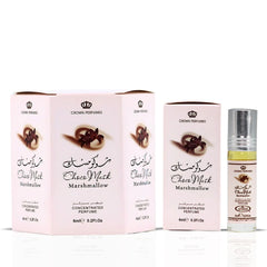 Choco Musk Marshmallow Perfume Oil CPO 6ML (0.2 OZ) by Al Rehab | Strawberry Stuffed Marshmallows, Dusted with Cocoa Kisses (Box of 6)