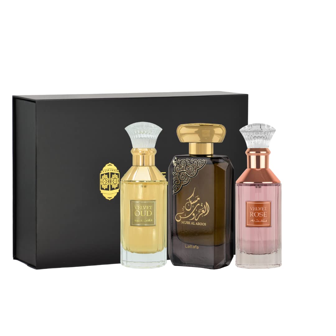 Velvet Rose, Musk Al Aroos & Velvet Oud EDP-100ml with Magnetic Gift Box