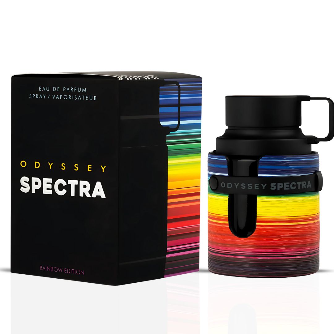 Odyssey Spectra Rainbow Edition Eau de Parfum Spray 100ML (3.4 OZ) by Armaf | Spiced Fruit, Floral Finesse & A Smoky-Sweet Embrace.