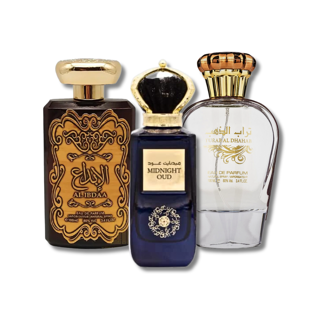 Al Ibdaa Gold,Midnight & Turab Al Dhahab EDP-100Ml By Ard Al Zaafaran