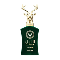 Al Noble Safeer Eau De Parfum Spray 100ML (3.4OZ) by Lattafa (Velvet Pouch)