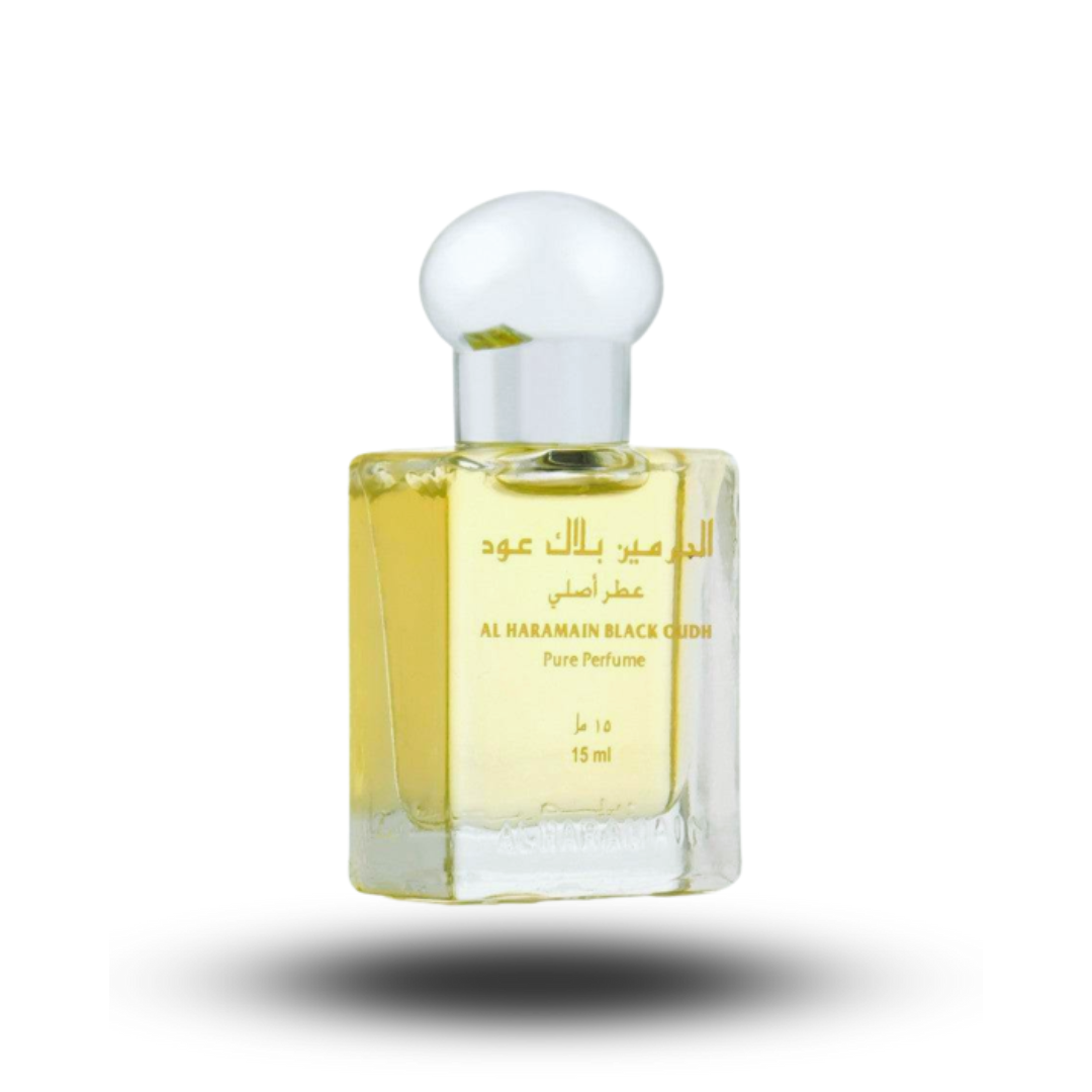Black Oudh Perfume Oil-15ml(0.5 oz) by Al Haramain | (WITH VELVET POUCH)