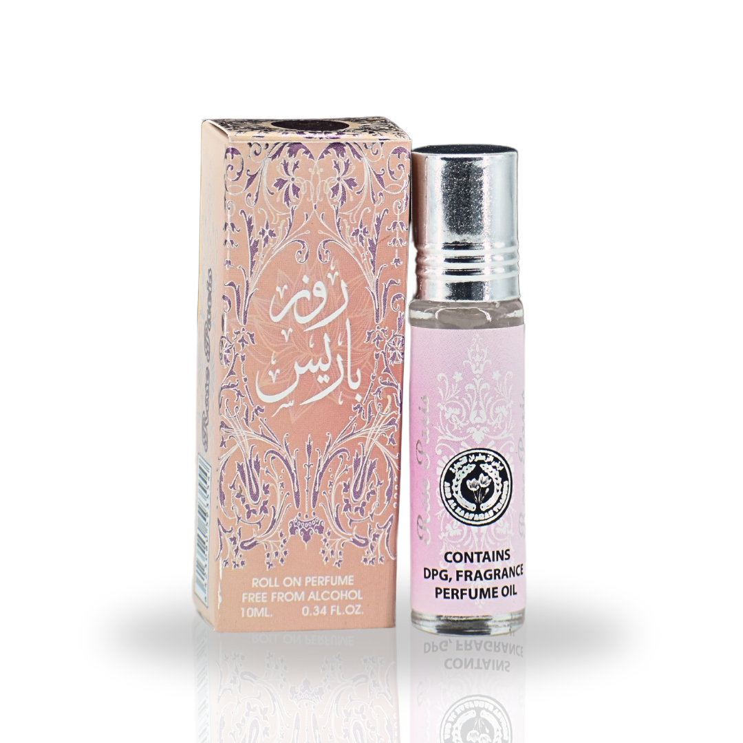 6PCS Rose Paris Roll-On Perfume Oil - CPO 10ML (0.34OZ) by Ard Al Zaafaran | Long Lasting, Miniature Perfume Oil For Men & Women. (Pack Of 6)