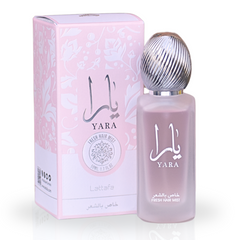 YARA Fresh Hair Mist 50ML (1.7 OZ) by Lattafa, Experience the Sweet & Sensual Aroma.